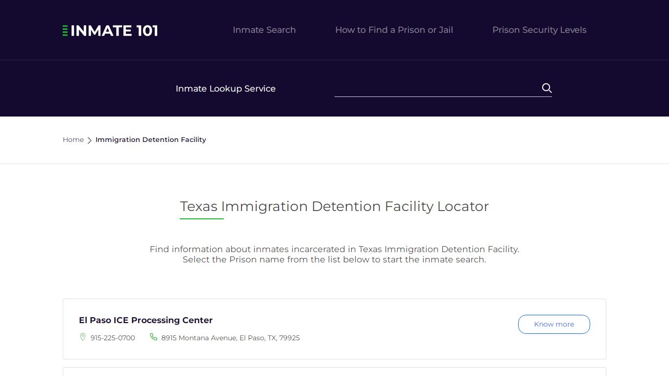 Texas Immigration Detention Facility Inmate Search | Free ...